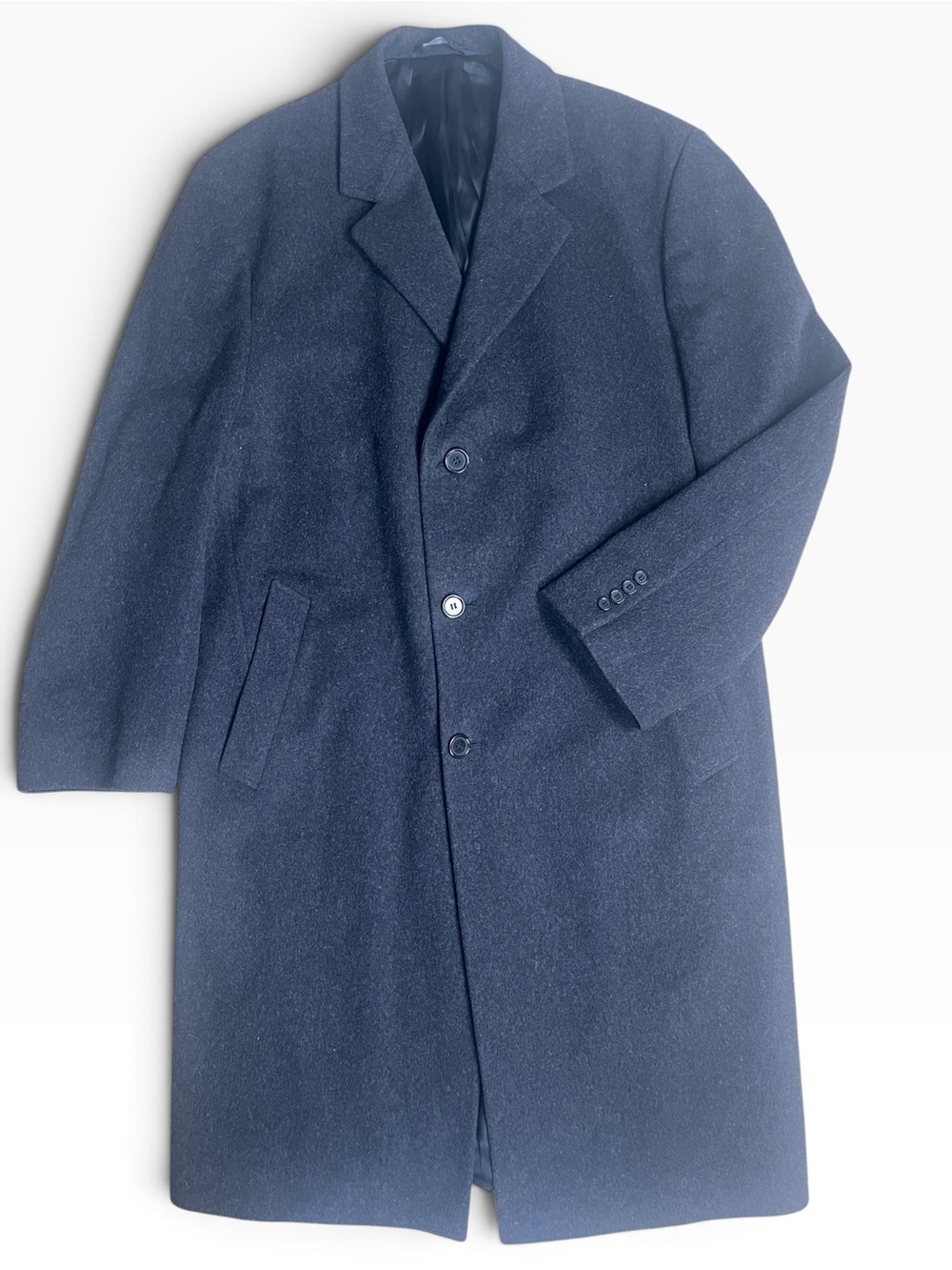 Brooks Brothers Loro Piana Lambswool Overcoat Men’s 42R Charcoal Quiet Luxury